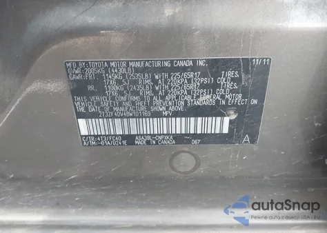 2011 Toyota Rav4 from USA, damaged, VIN 2T3ZF4DV4BW101169